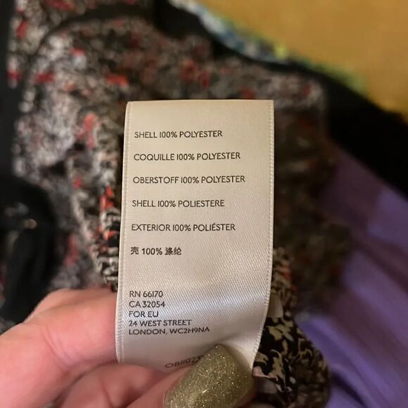 Free People Lola Kimono sheer black red floral, S! - Picture 12 of 12